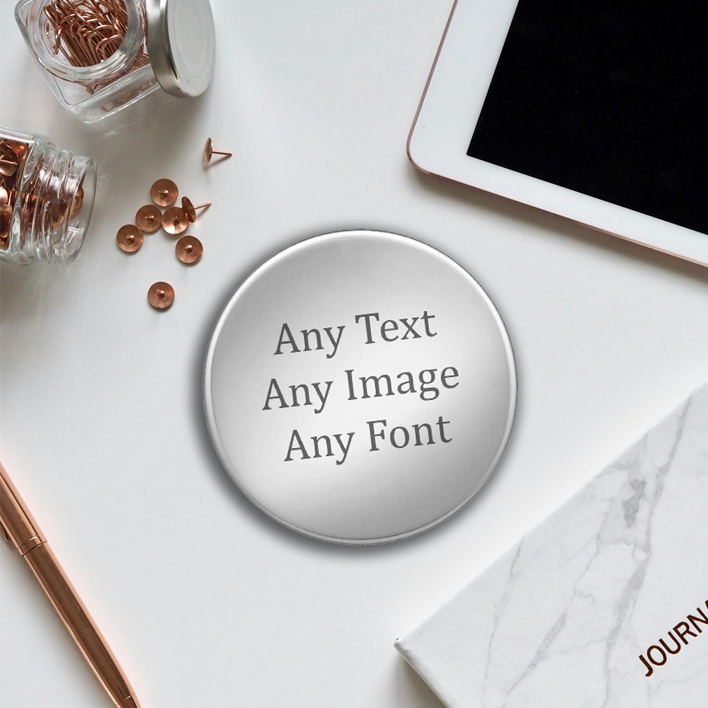 Personalised Silver Polished Steel Coaster for Special Occasions