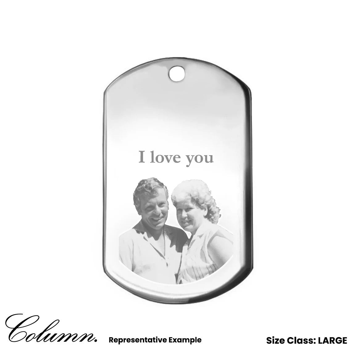 Personalised Sterling Silver Engraved Dog Tag Pendant Necklace Jewellery Engravers
